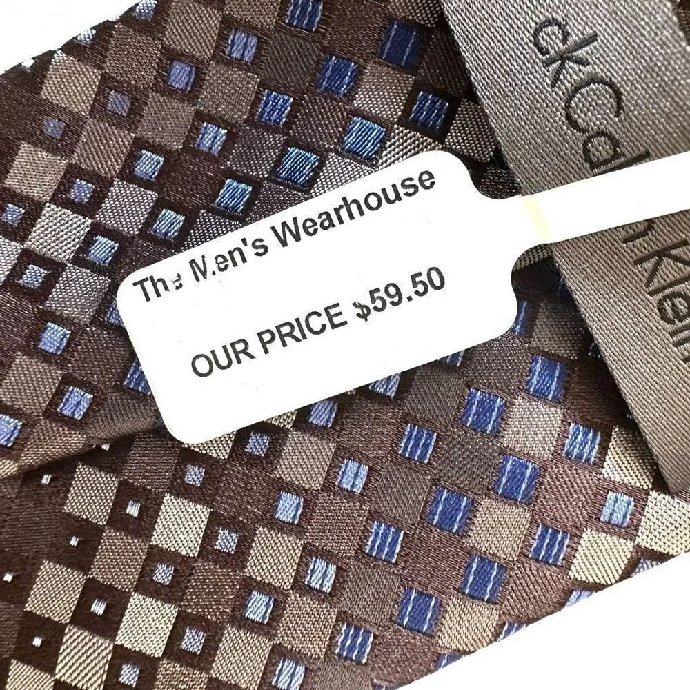 Calvin Klein NWT blue pattern tie